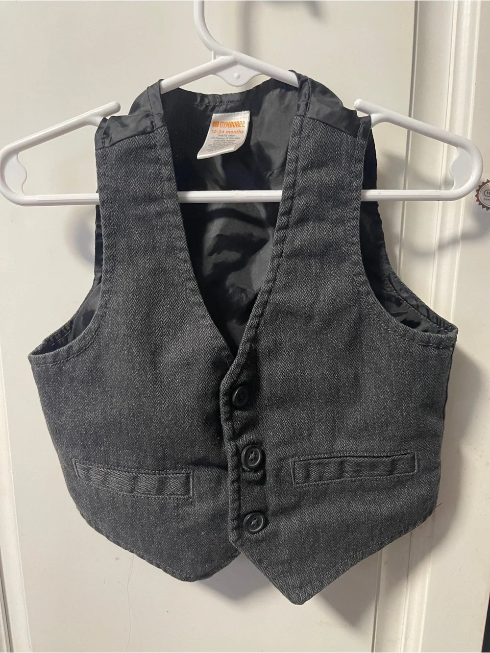 Gymboree Charcoal Gray Herringbone Toddler Vest
